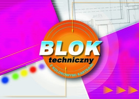 Blok techniczny A4 10k. kolorowy Kreska